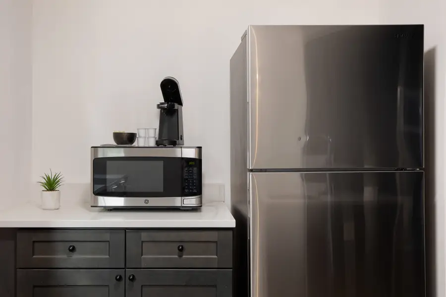 Microwave and Keurig.