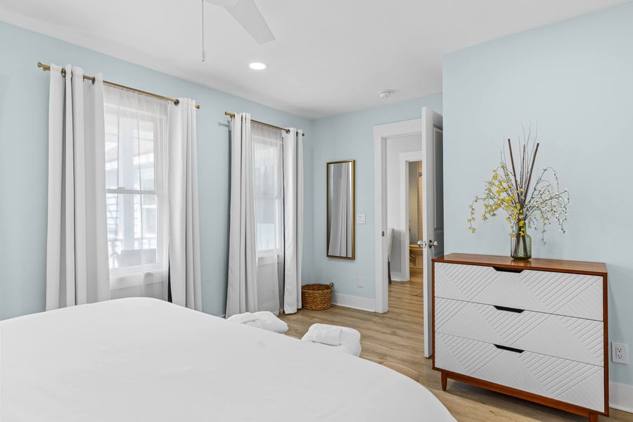 Bedroom 1: King bed