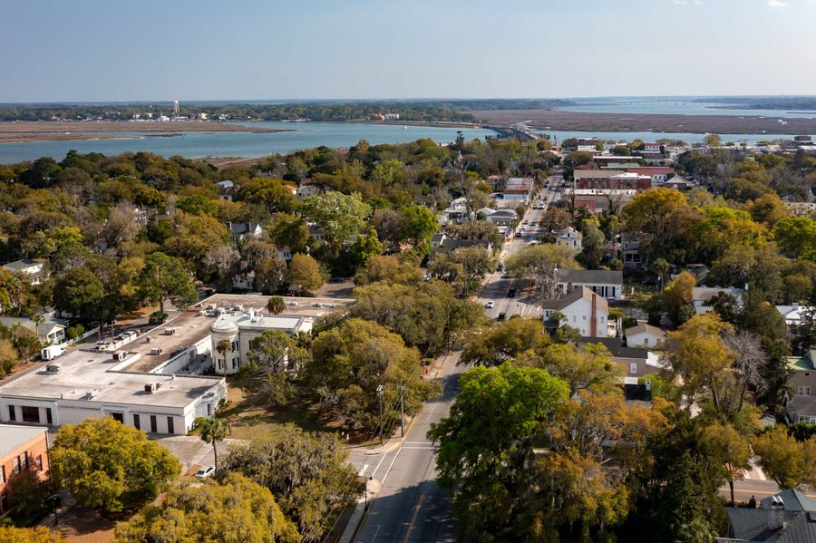 Aerial view of the area