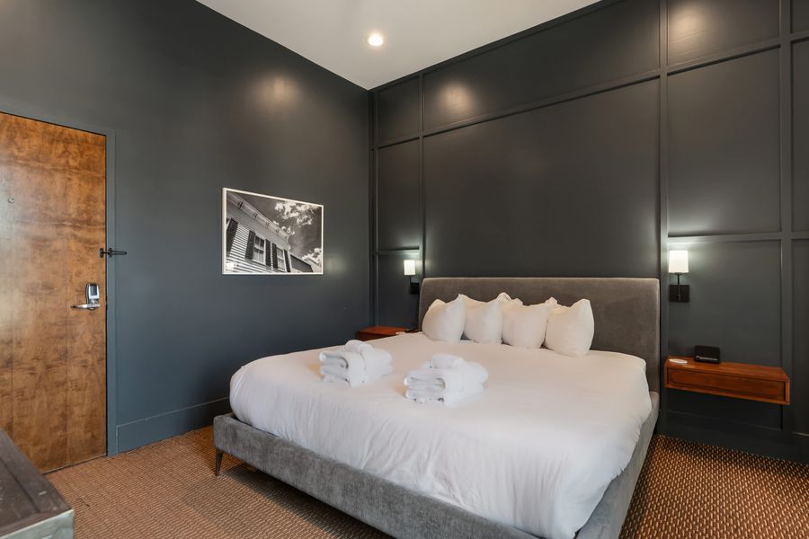 Bedroom 1: King Bed + TV
