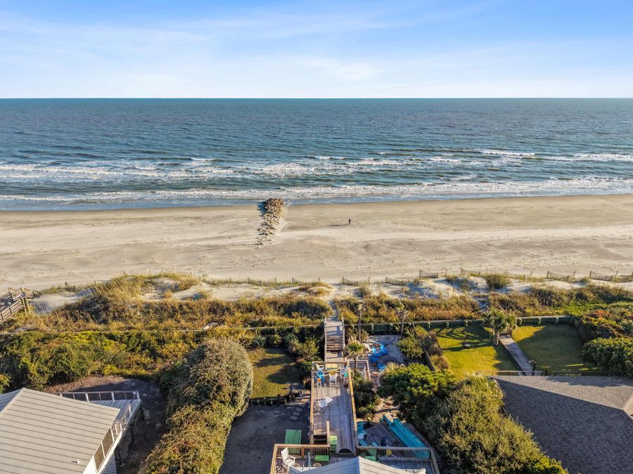 Aerial view of the beach