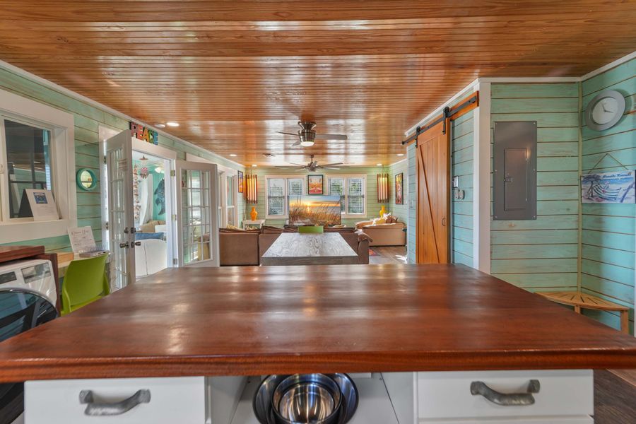 View of dining area and counter