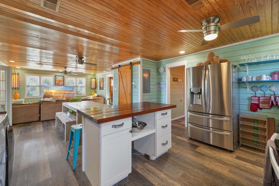View of dining area and counter