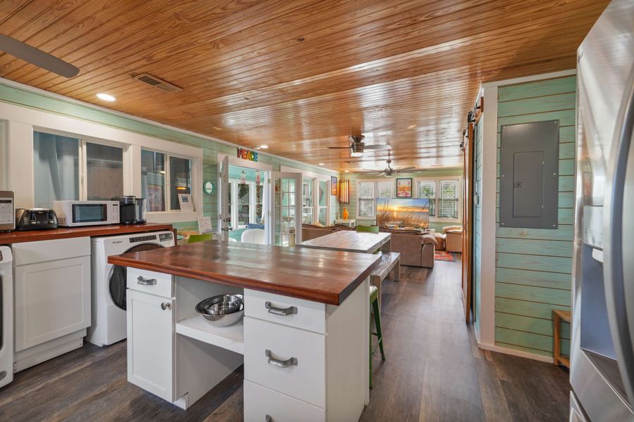 View of dining area and counter