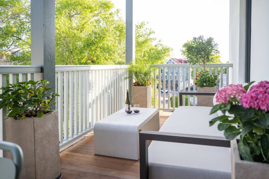 A peaceful balcony space to enjoy your morning coffee or unwind after a day exploring the city