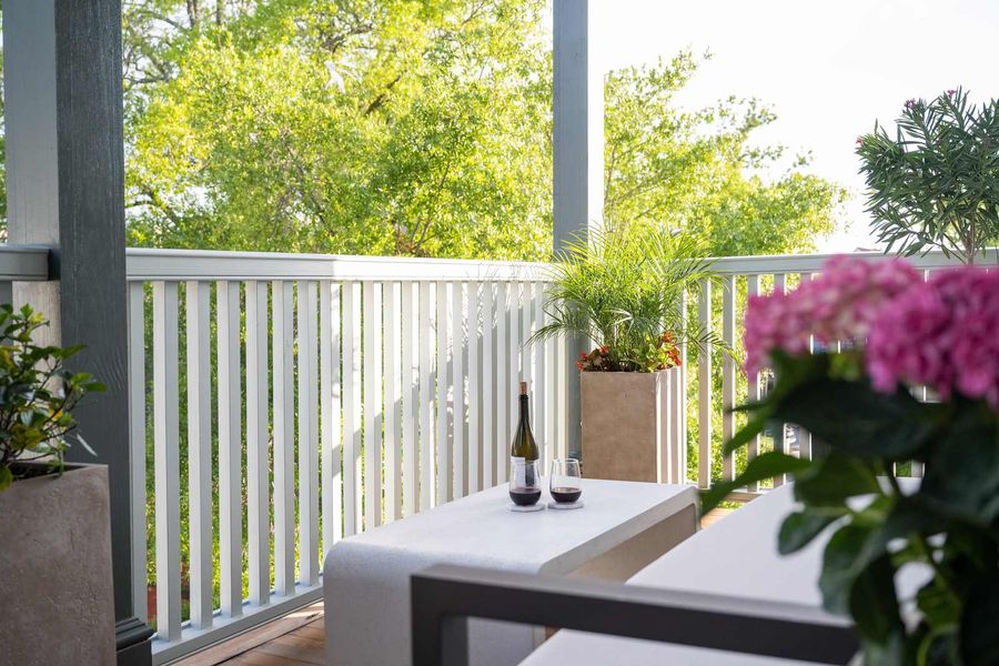 A large, comfortable balcony with ample seating - ideal for gathering, unwinding, and enjoying the outdoors.