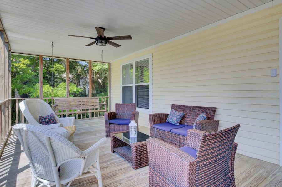Enjoy your morning coffee or evening chats in cozy outdoor seating