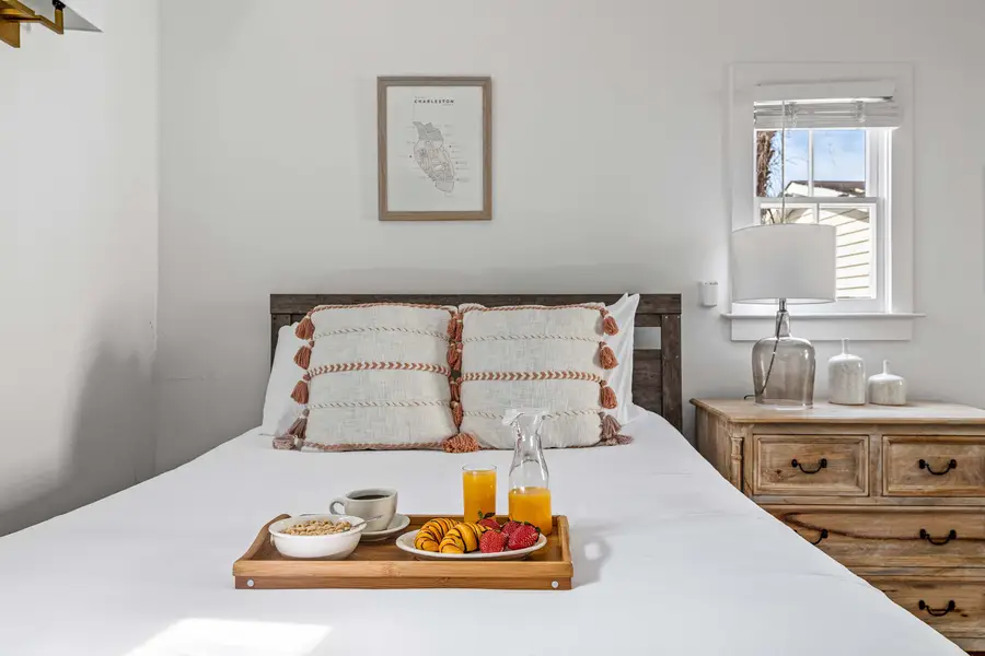 Bedroom: Queen Bed + TV + Kitchenette