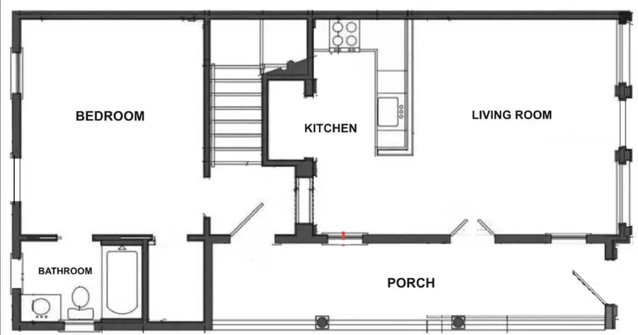 Floor plan of the rental - First floor