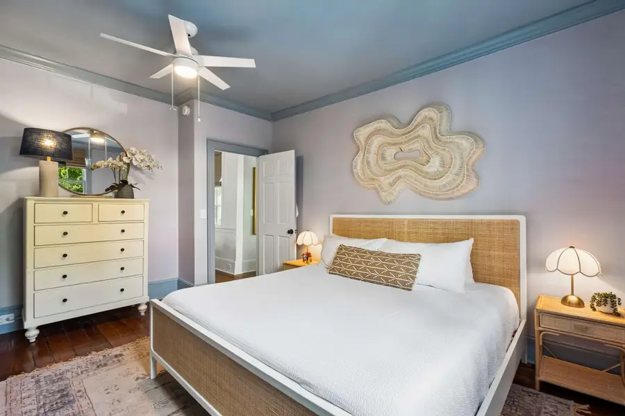 Bedroom #2: Features a cozy king bed and TV, offering a comfortable space to relax and recharge.