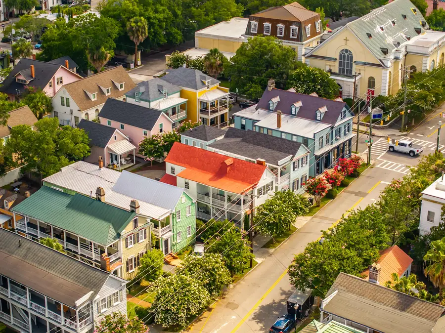 A bird's-eye view of The Lowcountry Abode, your welcoming retreat in the heart of the beautiful Lowcountry.