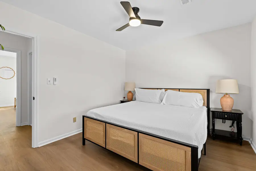 Bedroom 1: King Bed + Desk