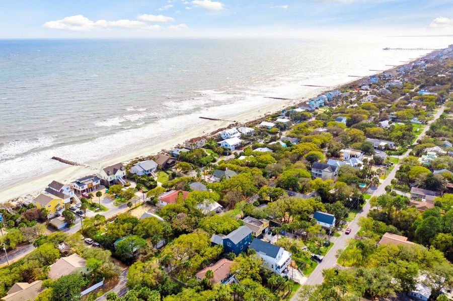Just steps to the edge of America! The beach is just a short walk from the blue house! 