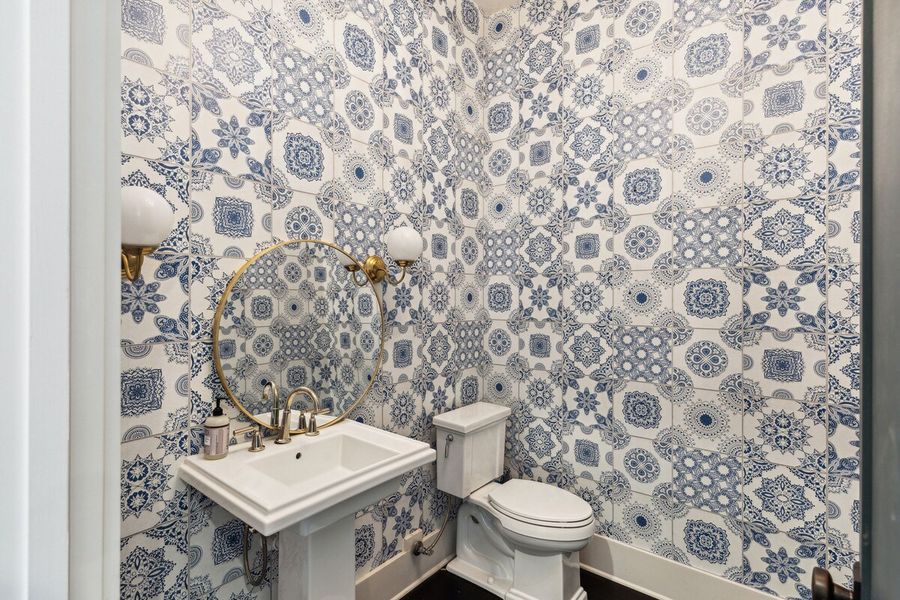 Half bath on first level of the home 