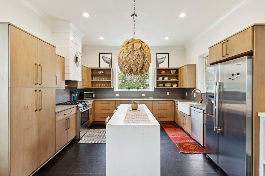 Beautifully renovated kitchen with tons of space for you and your guests to enjoy