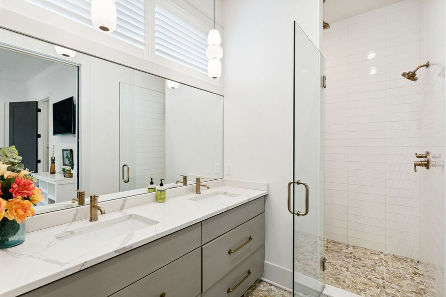 Bathroom #1: Walk-in shower + Double Vanity 