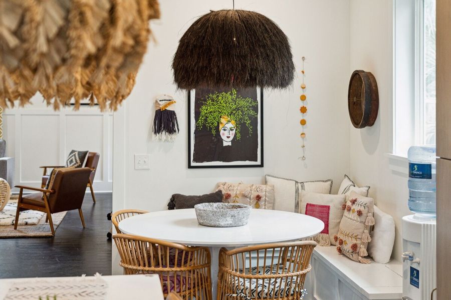 Dining nook with lots of seating for you and your guests