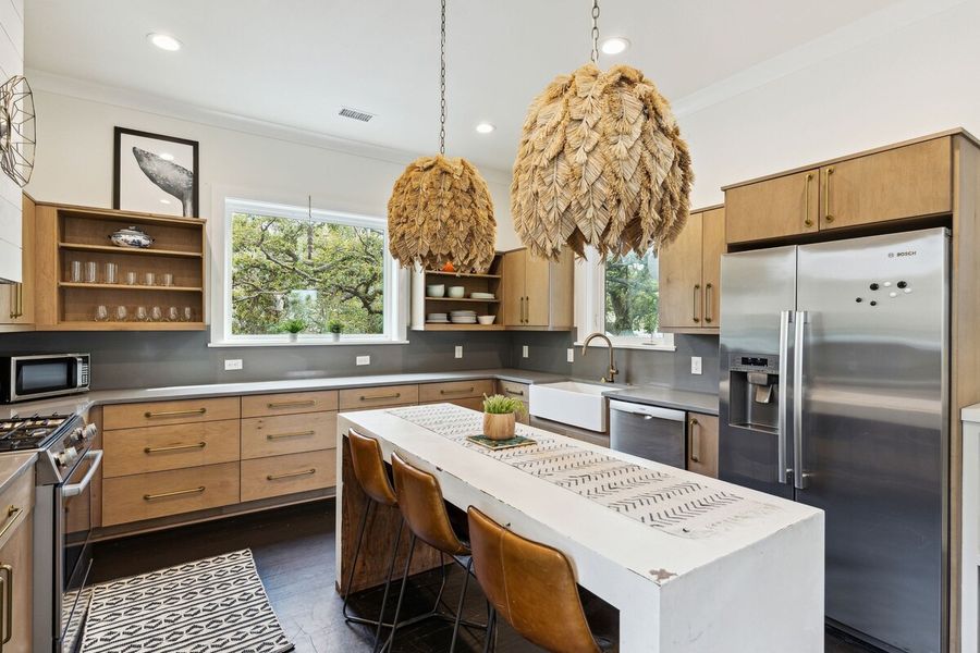 Beautifully renovated kitchen with tons of space for you and your guests to enjoy