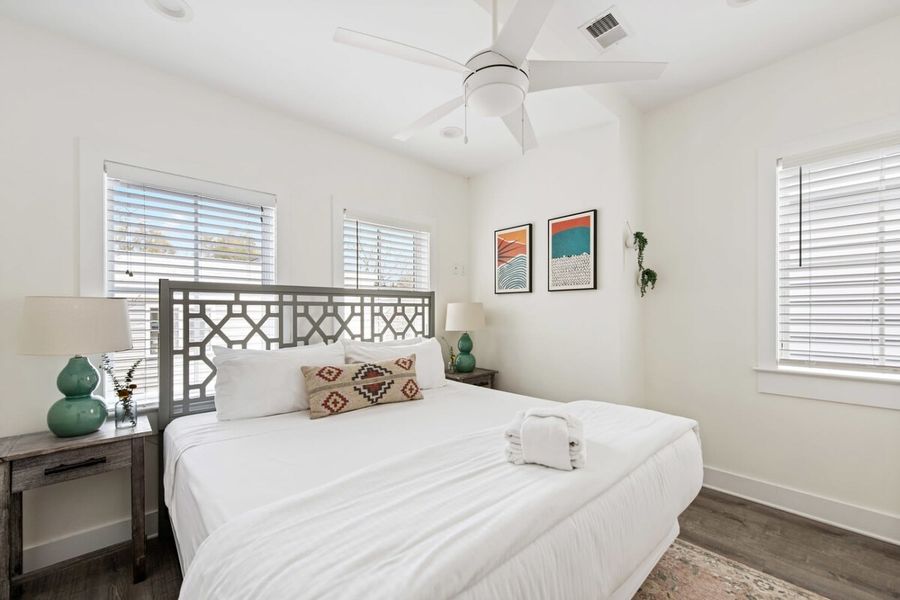 Bedroom #2: King Bed + TV + Ceiling Fan + En-Suite