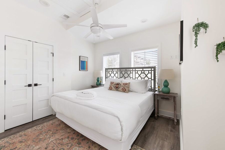 Bedroom #2: King Bed + TV + Ceiling Fan + En-Suite