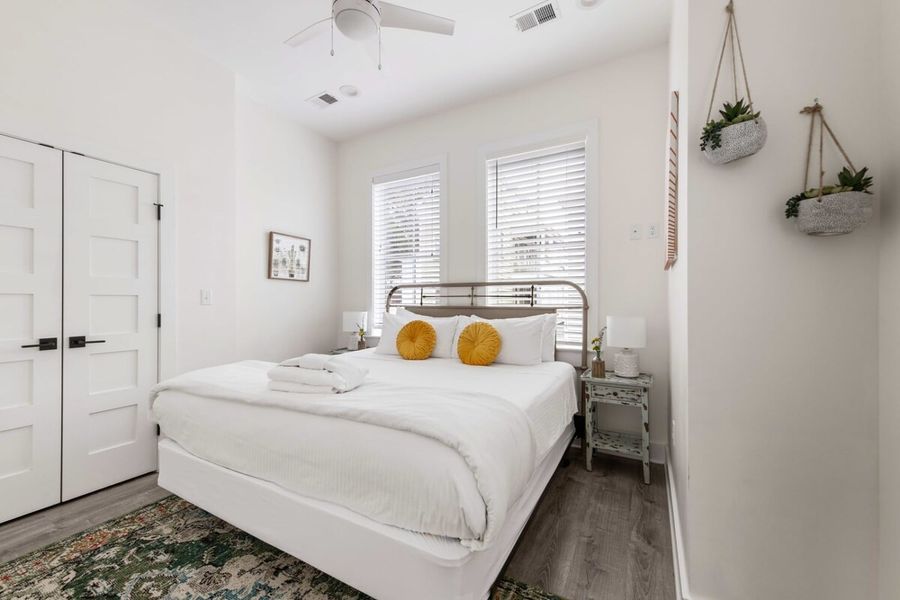 Bedroom #3: King Bed + TV + Ceiling Fan