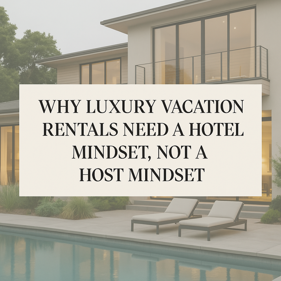 Hotel Mindset vs Host Mindset in Luxury Vacation Rentals