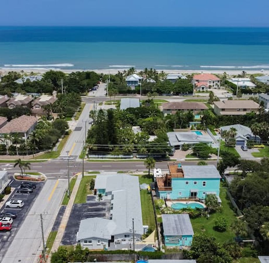 Aerial view of Cocoa Beach, Florida