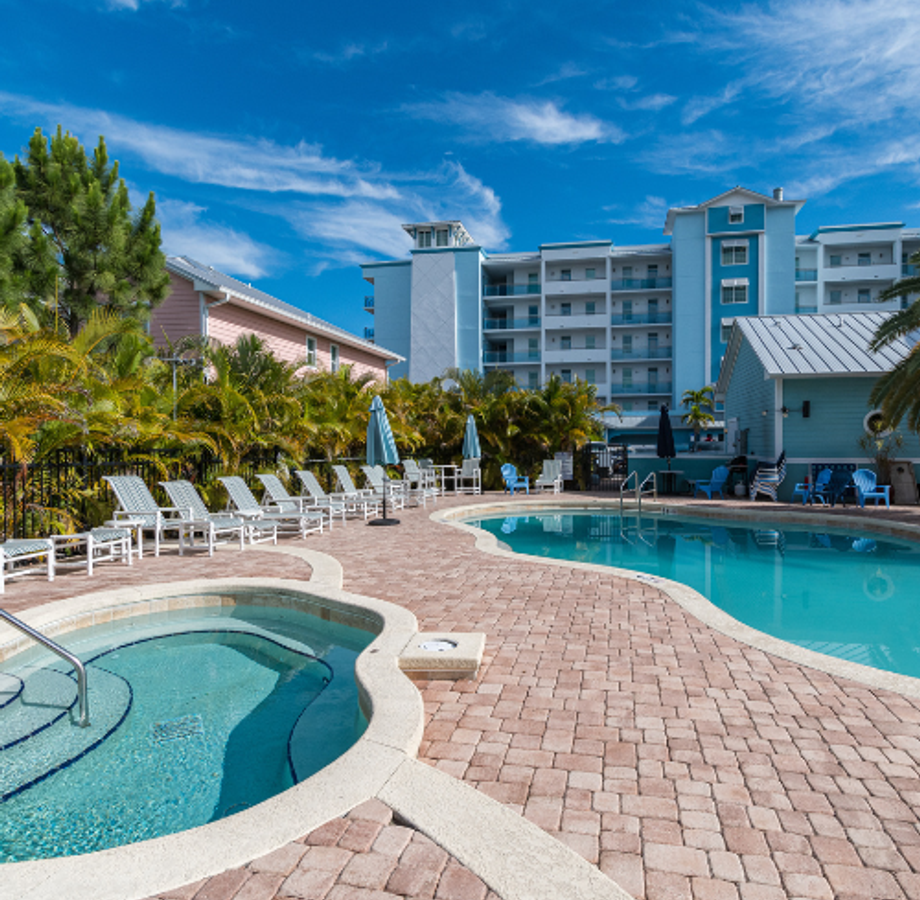 View of pool recreation area in Merritt Island, Flroida.