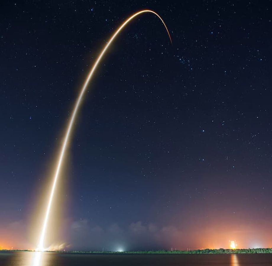 SpaceX rocket launch at Cocoa Beach, Florida