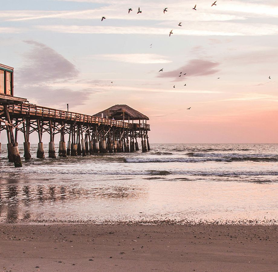 Cocoa Beach, Florida at sunset
